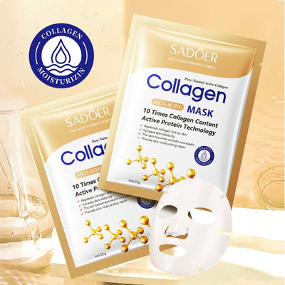 10pcs Collagen Face Mask - GLAMSKIT